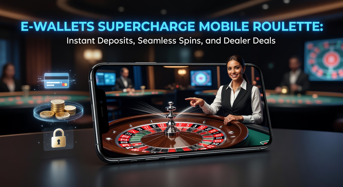 Grafik zeigt E-Wallet-Transaktion mit Roulette-Rad im Hintergrund und Zeitangabe unter 5 Sekunden