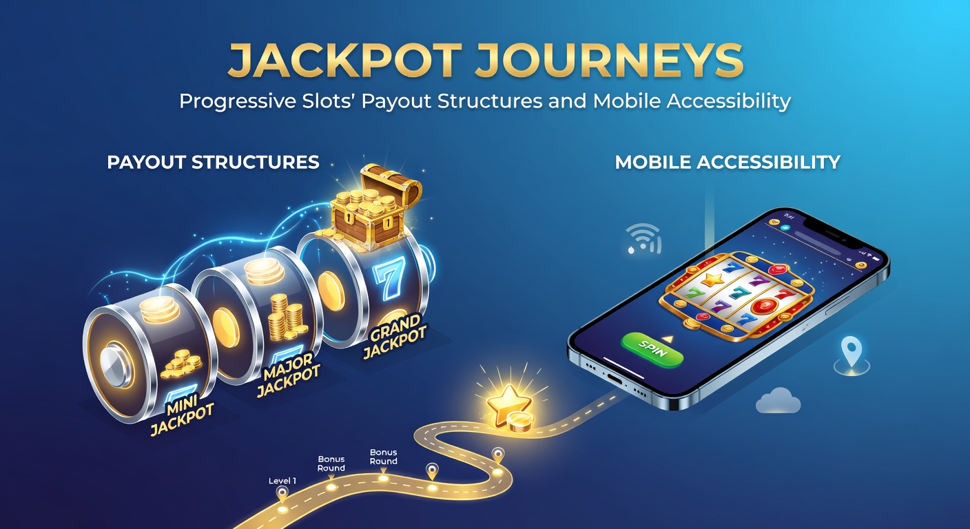 Ein dynamisches Bild von leuchtenden Slot-Maschinen mit steigenden Jackpot-Zählern und einem Smartphone im Vordergrund, das die Verbindung von Progressiven zu mobiler Spielbarkeit symbolisiert