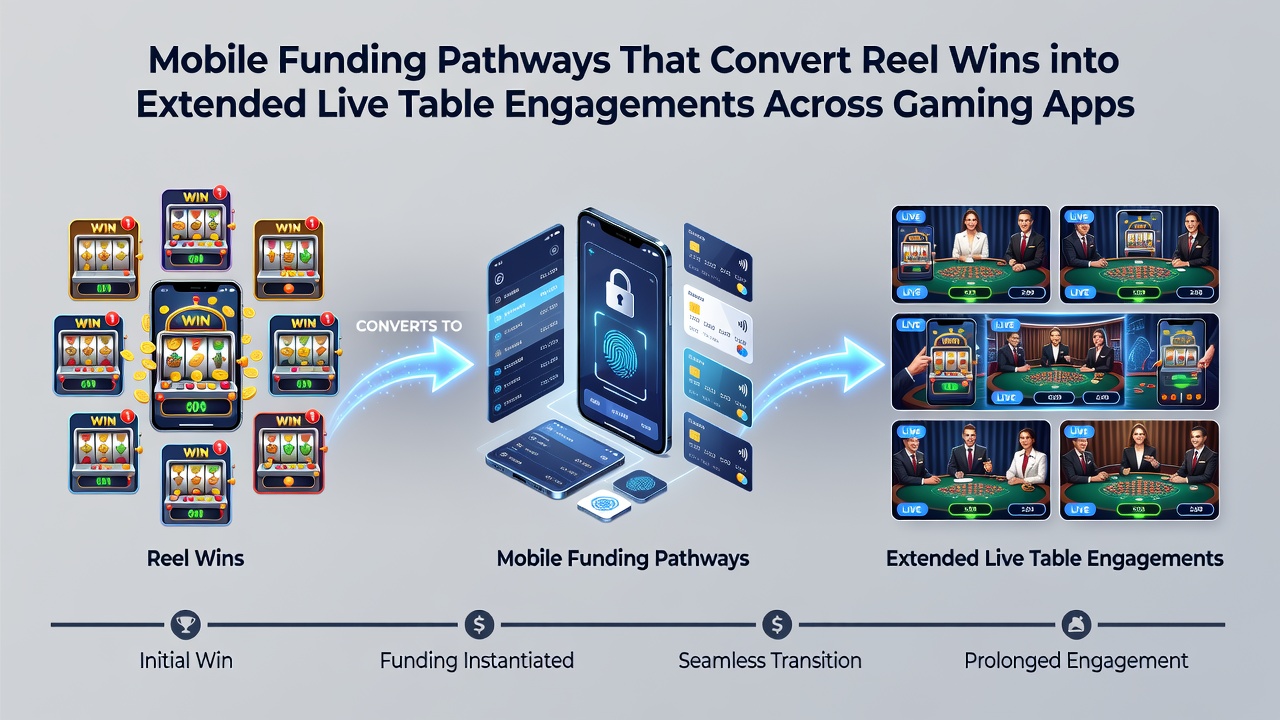 Schnittstelle einer Gaming-App mit Transfer von Walzengewinnen zu Live-Tischen