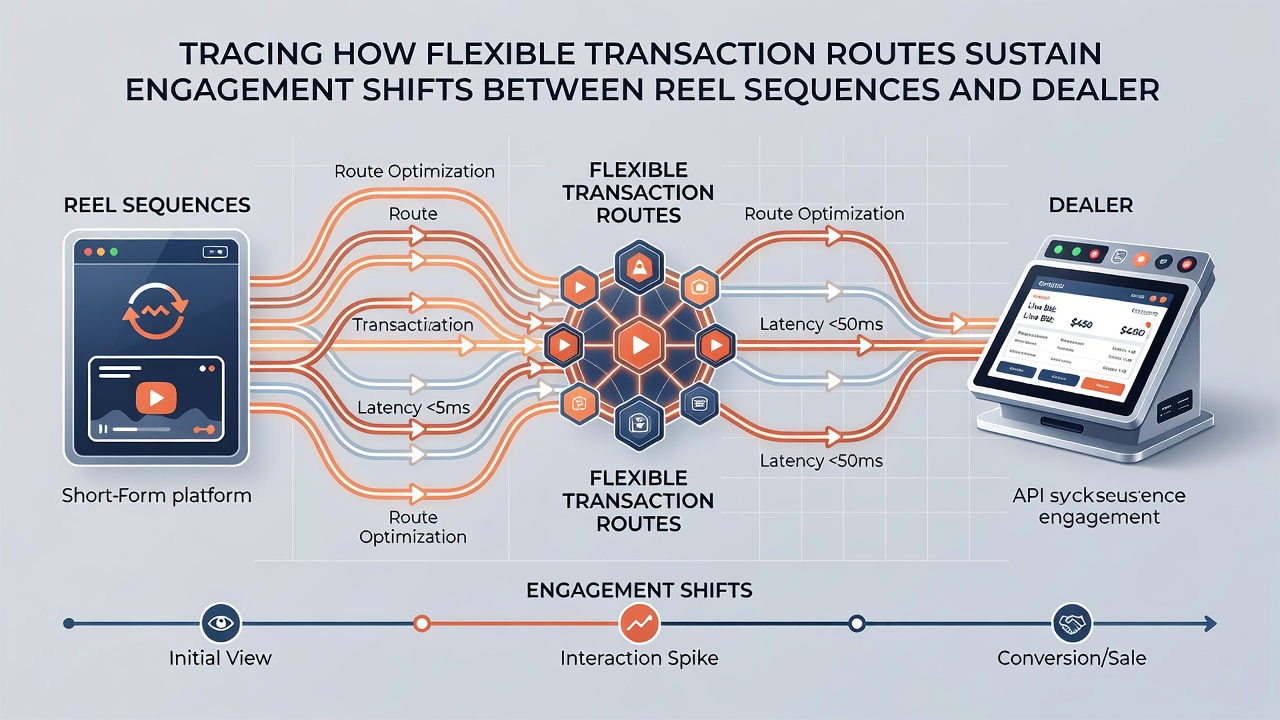 Diagram illustrating engagement shifts via transaction routes on portable casino platforms